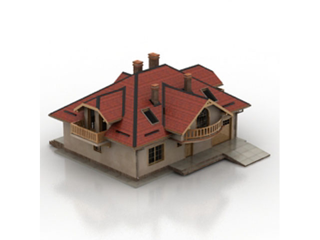 Modern villa 3D model download 2
